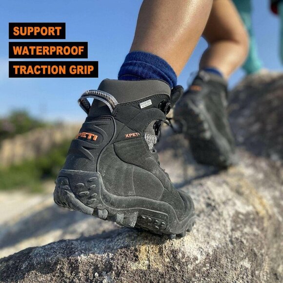 Women's Waterproof Hiking Boots Ankle Support Lightweight Travel Outdoor - Picture 4 of 6